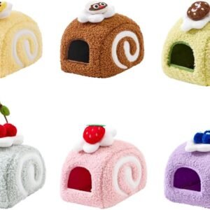 Rat Hamster Warm Bed House, Swiss Roll Cute Shape,