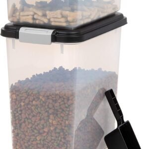 RIS USA Dog Food Storage Container, 30 lbs & 11 lbs Combo, Cat Food Storage Container, Dog Treat Container0.